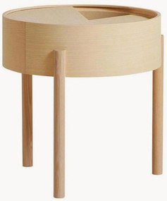Tavolino rotondo da salotto in legno con vano contenitore Arc