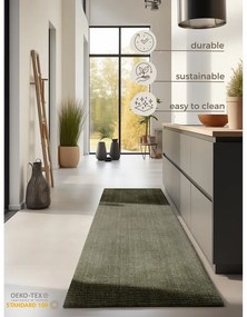 Passatoia color kaki in iuta 80x200 cm Bouclé – Hanse Home