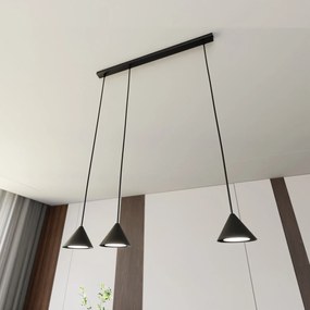 Sospensione Minimal Skadi 3 Luci In Acciaio Nero