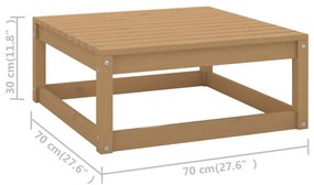 Set Divani da Giardino 4 pz con Cuscini Legno Massello Pino