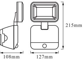 Osram - Proiettore LED da parete per esterni con sensore BATTERY LED/4W/4xD IP54