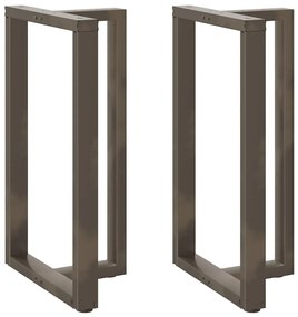 Gambe Tavolo Bar A T 2 Pz Naturale 60x35x(100-101) Cm Acciaio /