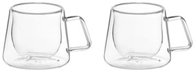 Set tazzine tè trasparenti in vetro borosilicato, da 200 ml