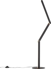 Lampada da terra di design nera con LED dimmerabile a 3 livelli - Gate