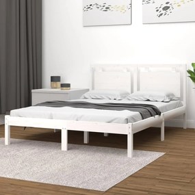 Giroletto Bianco İn Legno Massello 135x190 Cm Double /