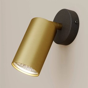 Nowodvorski Lighting Faretto da parete Eye Spot 1 luce, nero/ottone