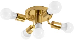 Plafoniera Riflettore Metallo APP708-5c Oro