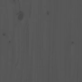 Testiera per letto grigia 196x3x80,5 cm legno massello di pino