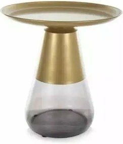 Tavolino da caffè Tiffany A in oro/nero opaco - ø50/h52 cm