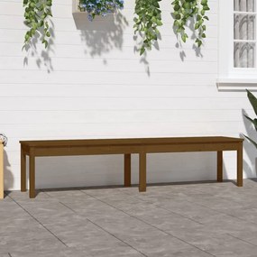 Panca giardino 2 posti miele 203,5x44x45cm legno massello pino