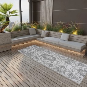 Tappeto Da Esterno Arakıl Grigio Chiaro 80x250 Cm İn Pp /