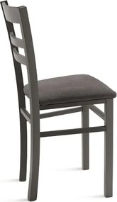 Sedia imbottita in tessuto Grigio Scuro e sruttura in legno HOLLY 2 sedie