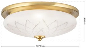 Orion DL 7-791/37 - Plafoniera PORTO 2xE27/40W/230V diametro 37 cm oro