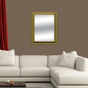 Specchio Venere rettangolare in legno oro 97 x 137 cm