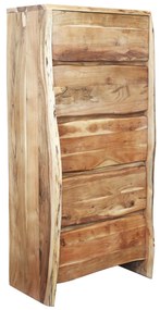 ROUGHT - cassettiera con 5 cassetti in legno