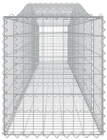 Cesti Gabbioni ad Arco 5 pz 400x50x60/80 cm Ferro Zincato