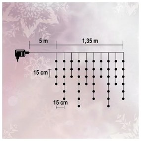 Catena di natale 50xLED 6,35m bianco freddo