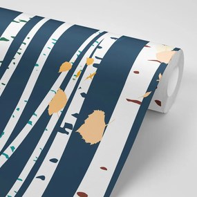 Carta da parati autoadesiva – Alberi di betulla misteriosi