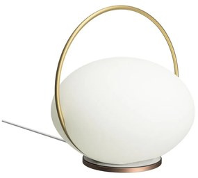 Lampada da tavolo a LED in bianco-oro (altezza 19 cm) Orbit - UMAGE