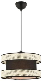 Lampadario a cavo HALO 1xE27/60W/230V nero/crema