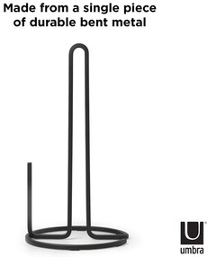 Porta asciugamani da cucina in acciaio nero ø 17 cm Squire - Umbra