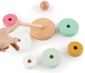 Bieco - Torre impilabile in legno - berry