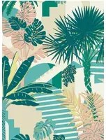 Clarke & Clarke Carta da parati Malindi - Mineral/ Blush
