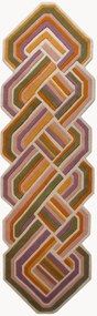 Passatoia in lana fatta a mano con motivo in rilievo Lattice Shaped