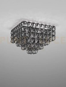 Giogali lampadadario a soffitto 65q cristallo quadrato nickel nero ...