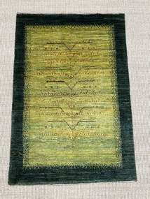 Loribaft Tappeto 60 x 100 Verde (Iran) Annodato A Mano