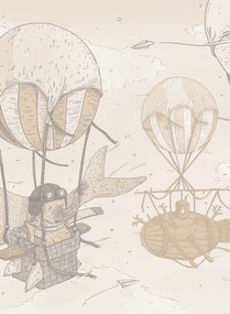 Coordonne Carta da parati panoramica Ballon Rides - Twilight