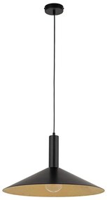 Lampadario a sospensione con filo CAPRI 1xE27/15W/230V diametro 50 cm nero/oro