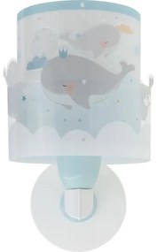 Dalber 61179T - Applique per bambini WHALE DREAMS 1xE27/15W/230V blu