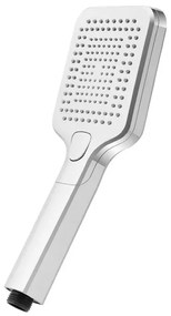 Doccetta quadrata 26,6 cm con tre tipi di getto cromo in ABS Hidra
