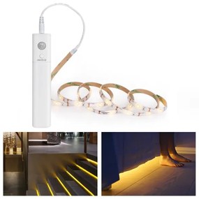 Aigostar - Striscia LED dimmerabile con sensore 1m LED/2W/4xAAA 3000K IP65