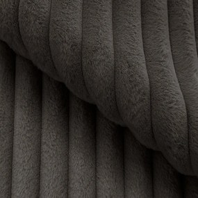 Divano angolare con penisola a destra grigio scuro e rivestimento in velluto a coste allungabile e con contenitore Sarina – Ropez