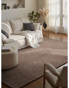 Tappeto grigio tortora in lana tessuto a mano 160x230 cm Eleni Taupe – Hanse Home