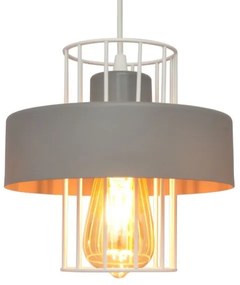 Lampadario a sospensione con filo VOLTA 2xE27/15W/230V grigio