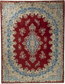 Kerman Tappeto 360x280 Rosso (Iran) Annodato A Mano