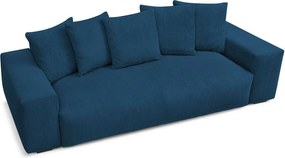 Divano in blu scuro con rivestimento in velluto a coste 280 cm Voltaire – Bobochic Paris