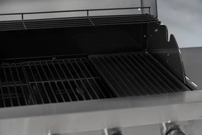 Barbecue a gas in acciaio inox con pietra lavica 4 fuochi e piastra in ghisa Ke Grill