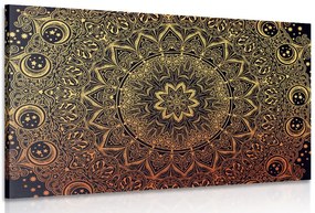 Quadro su tela – Mandala orientale dorata