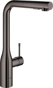 Rubinetto da cucina con doccetta a L Essence antracite lucido GROHE