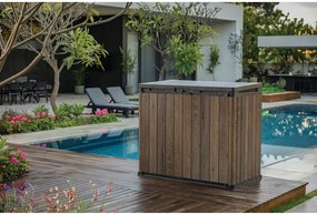 Contenitore da giardino marrone scuro in plastica Deco – Keter