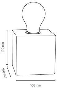 Spot-Light 7179174 - Lampada da tavolo TRONGO SQUARE 1xE27/25W/230V