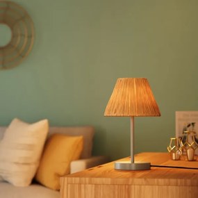 Ledvance - Lampada da tavolo DECOR RAFFIA 1xE27/15W/230V bastone di rafia