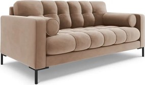 Divano Bali 2 posti in velluto con gambe nere - L152cm