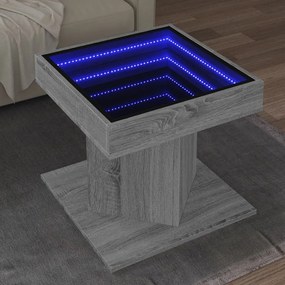 Tavolino Salotto Con Led Grigio Sonoma 50x50x45 Cm Multistrato /