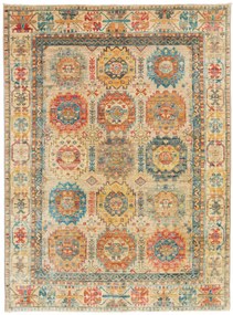 Samarkand Tappeto 150 x 200 Beige (Pakistan) Annodato A Mano