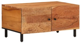 Tavolino da salotto 80x50x40 cm legno massello di acacia